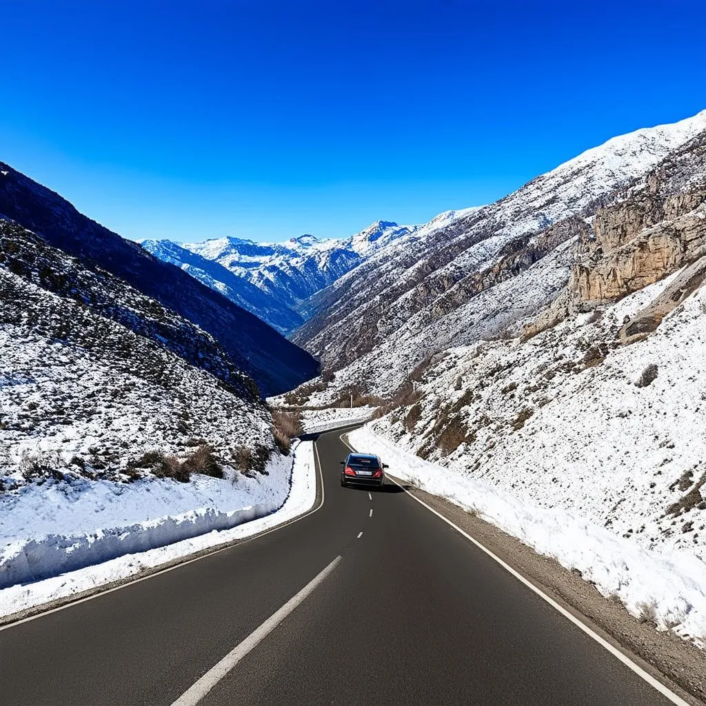 Scenic drive on the Alaska Highway